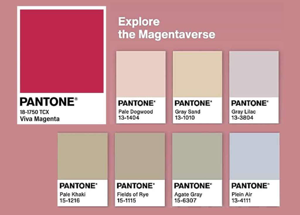 Magenta-couleur-annee-2023-associe-autres-couleurs-pantone-fabienne-luypaert-flinterieur-magentaverse